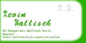 kevin wallisch business card